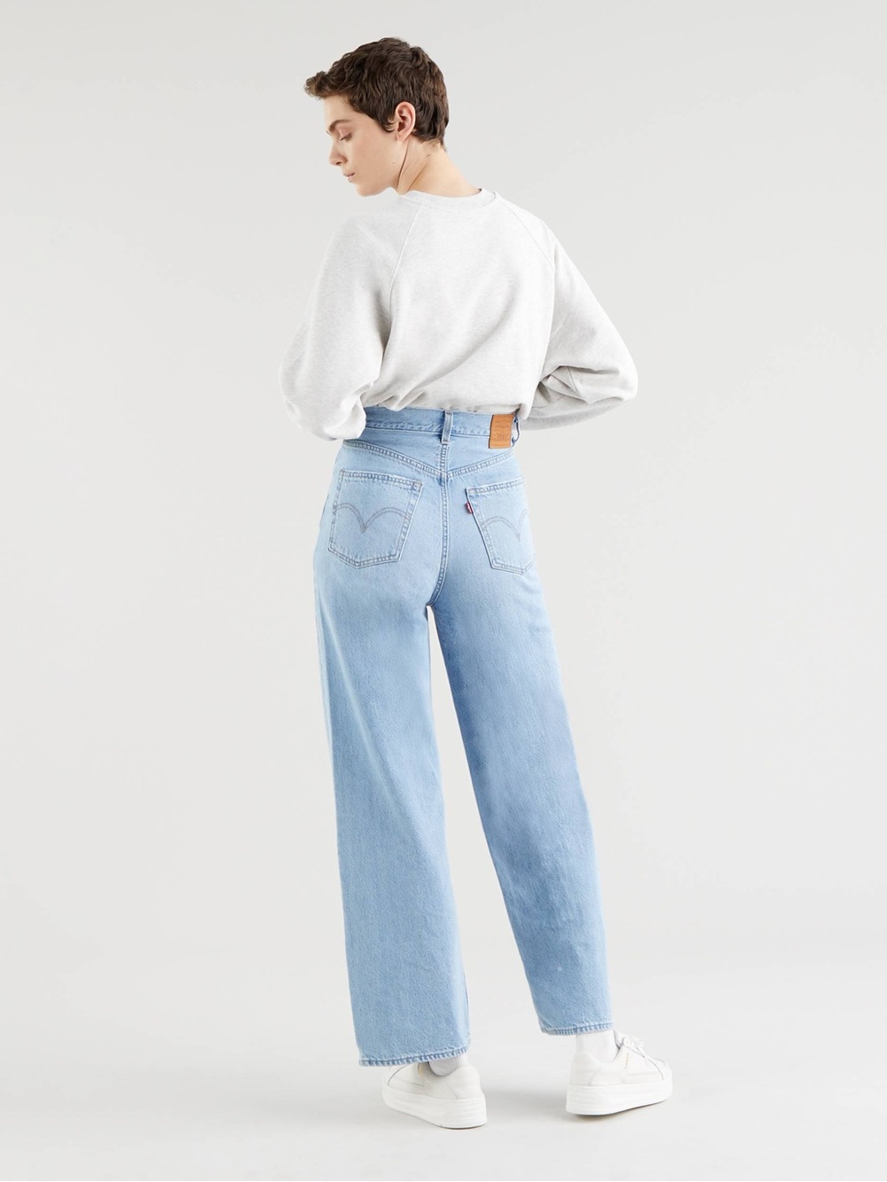 Levi's Women’s High-Rise Loose Wide Leg Jeans in Light Blue